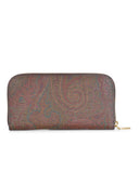 Etro Wallet In Coated Paisley Jacquard Leather