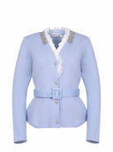 Autoritratto del cardigan fatto di una miscela di lana