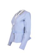 Autoritratto del cardigan fatto di una miscela di lana