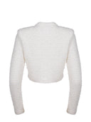 Cream Colored Cardigan Self Portrait Made From A Wool Blend.