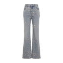Alexander Mc Queen Distressed Flared Jeans