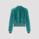 Alexander Mc Queen Cropped Shearling Bomber Jacket