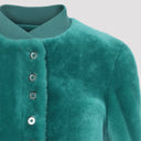 Alexander Mc Queen Cropped Shearling Bomber Jacket
