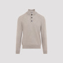 Brioni Half Button Up Sweater