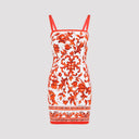 Dolce & Gabbana Charmeuse Maiolica Mini Dress