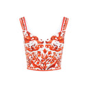 Dolce & Gabbana Charmeuse Maiolica Top