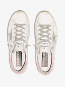 Golden Goose Super Star Leather Upper And Heel Suede Star And Spur Cream Sole