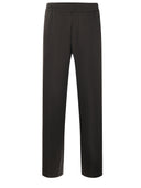 Emporio Armani Diagonal Weave Cotton Blend Trousers