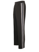 Emporio Armani Diagonal Weave Cotton Blend Trousers