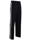 Emporio Armani Diagonal Weave Cotton Blend Trousers