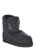 Mou Boots "Eskimo18" Made Of Real Black Sheepskin Leather