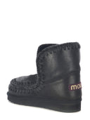 Mou Boots "Eskimo18" Made Of Real Black Sheepskin Leather