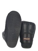 Mou Boots "Eskimo18" Made Of Real Black Sheepskin Leather