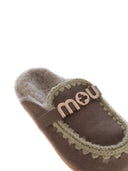 Mou Slippers "Winter Bio Slide" Made Of Real Sheepskin Suede