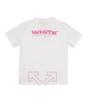 Off White T Shirts And Polos White+Fuchsia