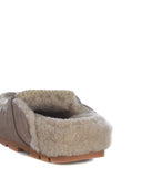 Mou Slippers "Winter Bio Slide" Made Of Real Sheepskin Suede