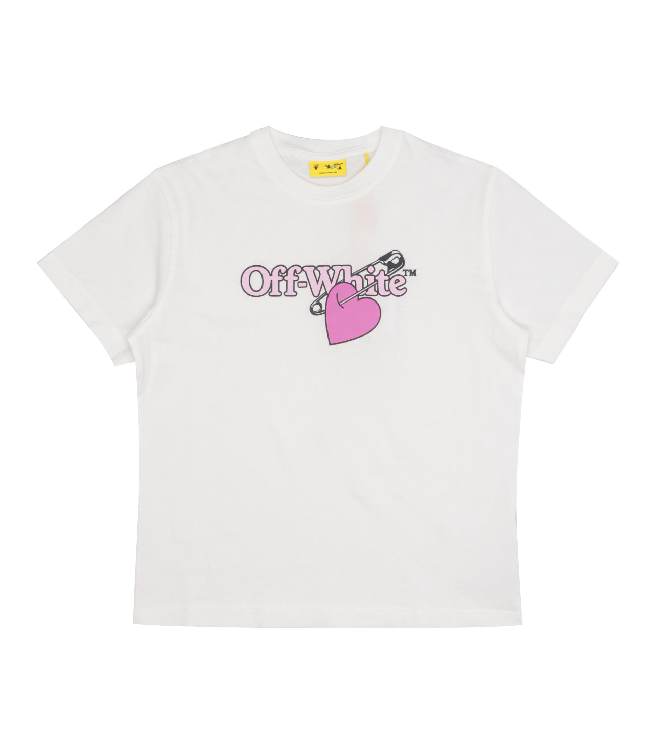 Gebroken witte T-shirts en polo's Wit+Fuchsia