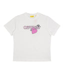 Gebroken witte T-shirts en polo's Wit+Fuchsia