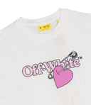 Gebroken witte T-shirts en polo's Wit+Fuchsia
