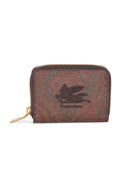 Etro -portemonnee in Paisley Jacquard leer