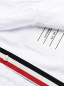 Thom Browne Knielanges Hemdkleid mit spitzem Kragen und RWB-Ripsleiste in Oxford