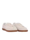 Alohas Tb.490 Crochet Cream Leather Sneakers Altezza Tacco 2 Cm