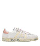 Sneakers Premiata Bianco+Beige+Rosa