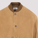 Giacca in pelle scamosciata Saint Laurent