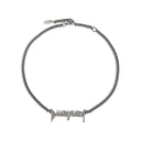 Balenciaga Typo Metal Necklace