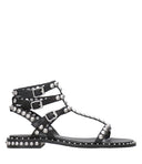 Ash Sandalen Schwarz+Silber