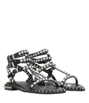 Ash Sandalen Schwarz+Silber
