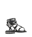 Ash Sandalen Schwarz+Silber