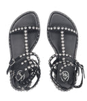 Ash Sandalen Schwarz+Silber