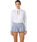 Elisabetta Franchi White Cut Out Shirt