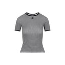Courreges Houndstooth Contrast T Shirt