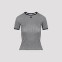 Courreges Houndstooth Contrast T Shirt