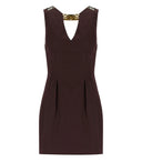 Elisabetta Franchi Brown Jewel Dress