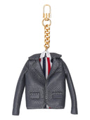 Thom Browne Soft Classic Jacket Charm In Caviar Agneau