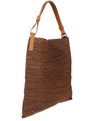Liviana Conti Raffia And Leather Shoulder Bag
