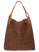 Liviana Conti Raffia And Leather Shoulder Bag