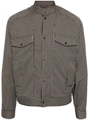 Emporio Armani Striped Cotton Blouson Jacket