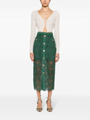 Self Portrait Guipure Lace Midi Skirt