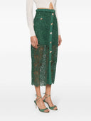 Self Portrait Guipure Lace Midi Skirt