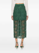 Self Portrait Guipure Lace Midi Skirt