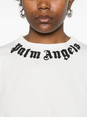 Palm Angels Logo katoen bijgesneden t -shirt