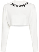 Palm Angels Logo katoen bijgesneden t -shirt