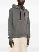 Off White Outline Arrow Cotton Hoodie