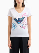 Emporio Armani Cotton Blend Printed T Shirt