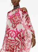 Dolce & Gabbana Maiolica Print Chiffon Silk Kaftano