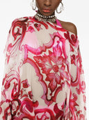 Dolce & Gabbana Maiolica Print Chiffon Silk Kaftano